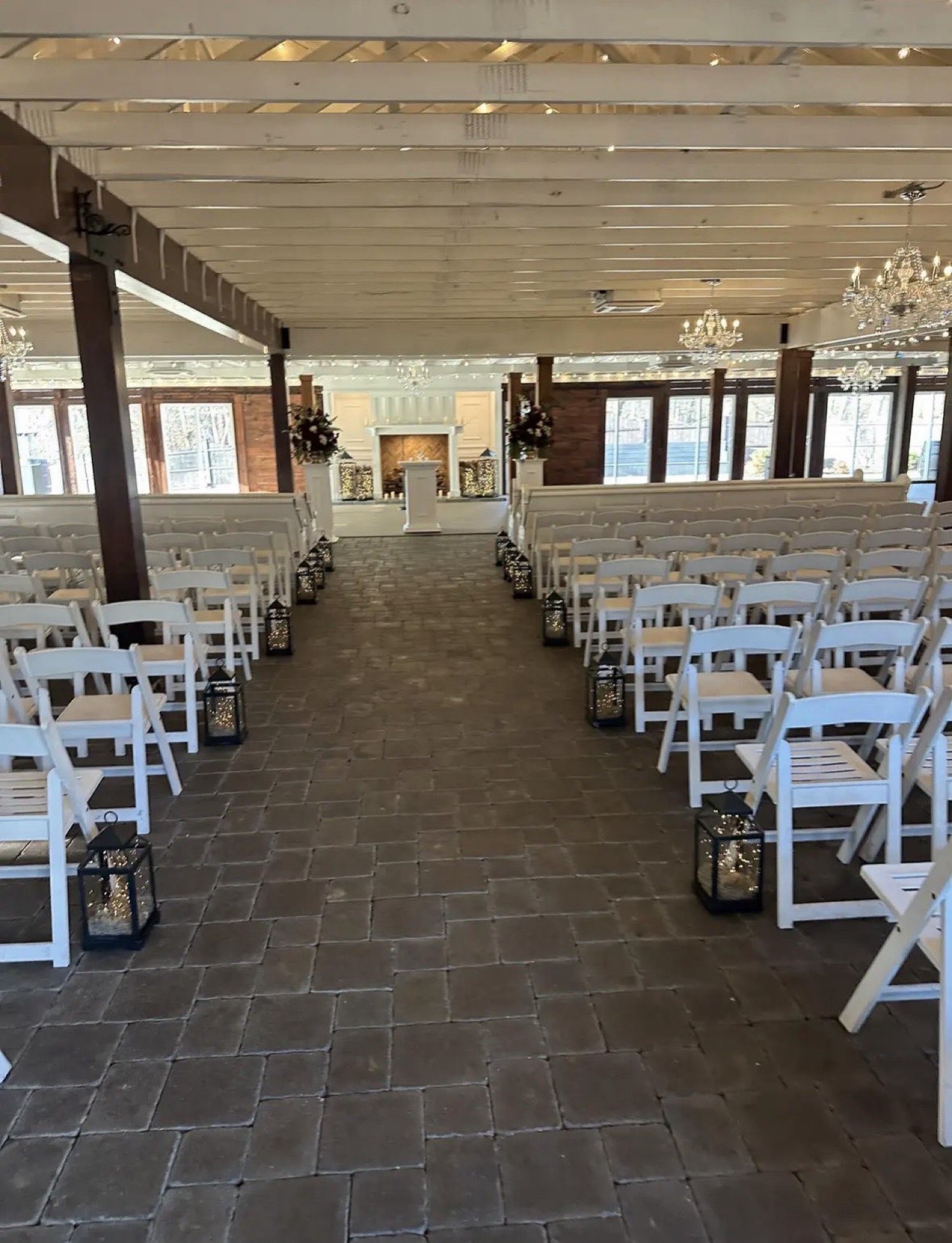 Pavilion ceremony setup